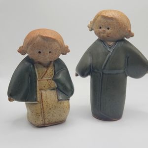 Vtg 1960 Japanese children pair